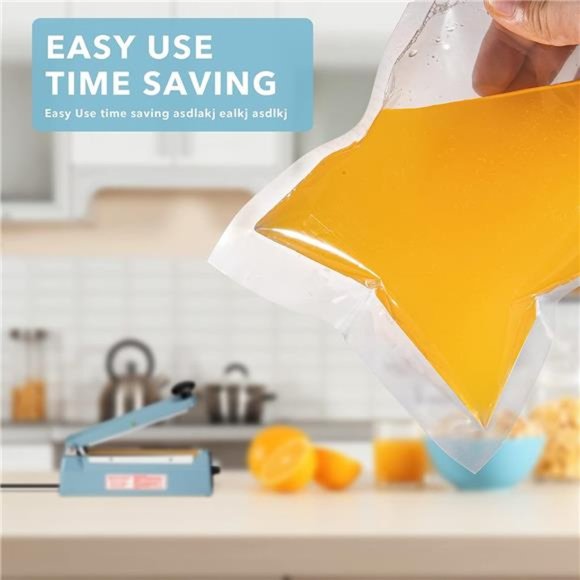 Impulse Sealer 8 inch, Manual Heat Sealer Machine for Plastic Bags, Shrink Wrap - Picture 3 of 6